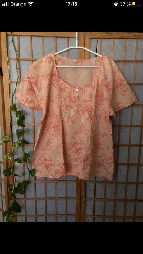 Oranžová tunika/ oranžová bavlnená blúzka, 48