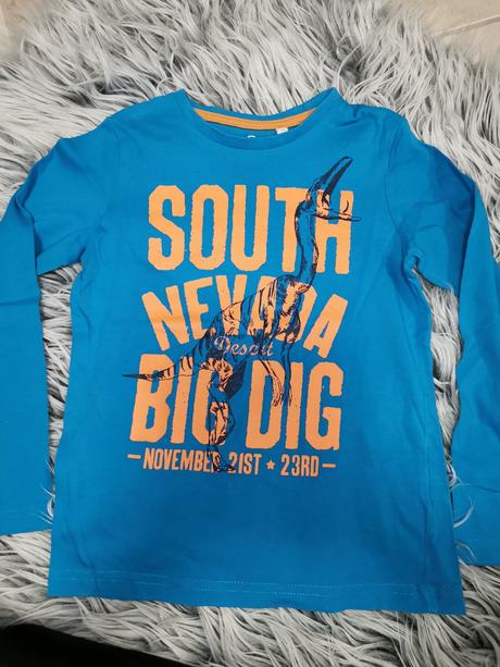 Modré tričko z dinom, palomino,116