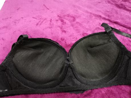 Čipkovana čierna push - up, 75b