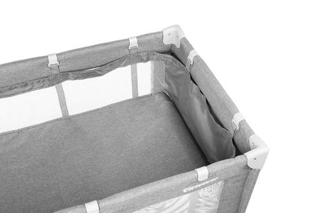 Caretero cestovná postieľka basic plus grey, šírka (cm): 60,dĺžka (cm): 120