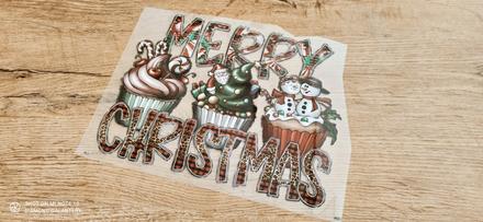 Nažehľovacia nálepka - merry christmas - 24x18,6 c, 