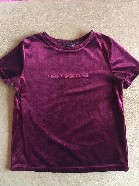 Zamatové tričko, tally weijl,xs