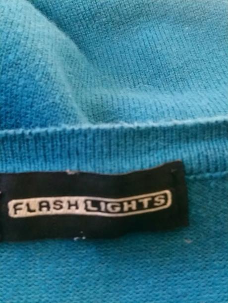 Dámsky modrý tenký sveter, flash lights, s