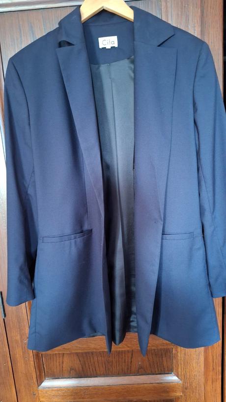 Tmavomodré sako xs - s, s