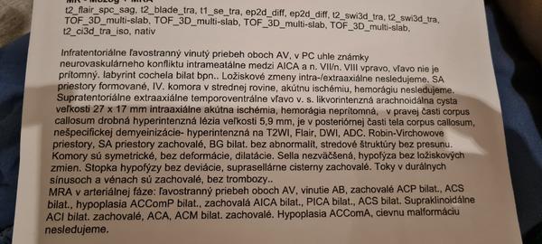 Sú výsledky z magnetickej rezonancie mojej manželky v poriadku?