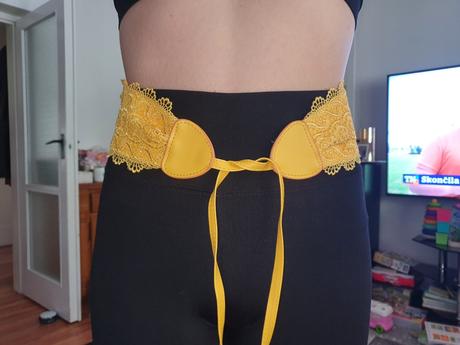 Nový moderný opasok žltý uni, 