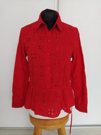 Červená blúzka z madeiry.vel.38, 38