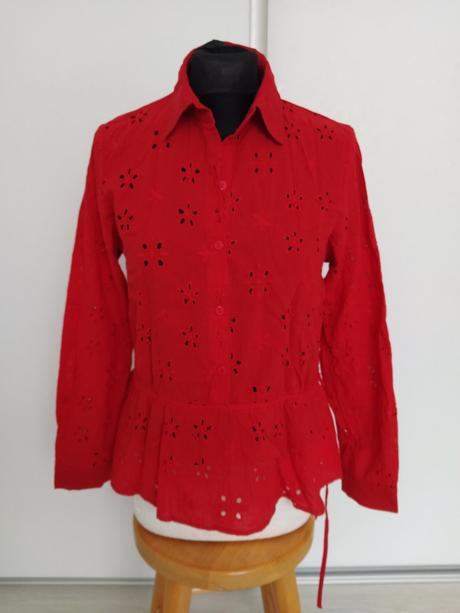 Červená blúzka z madeiry.vel.38, 38