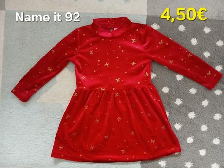 Vianocne zamatove saty 92, name it,92