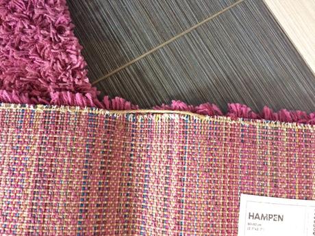 Koberec, vysoký vlas, cyklámenová, 80x80 cm, 10 eu, 