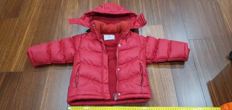 Teplá bunda s kapucňou ako nová, 98