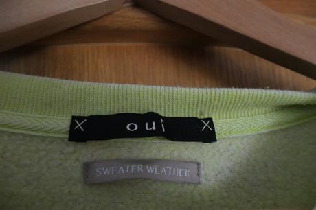 Oui original, krasna neonkovo zltozelena mikina, l