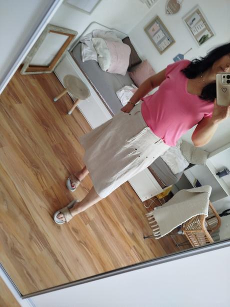 Elton ľanová sukňa 46, 46