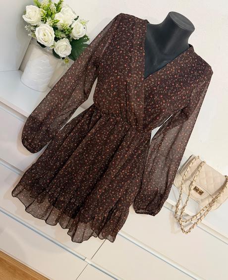 Romantické kvetinové šaty jemný vintage vzor, s