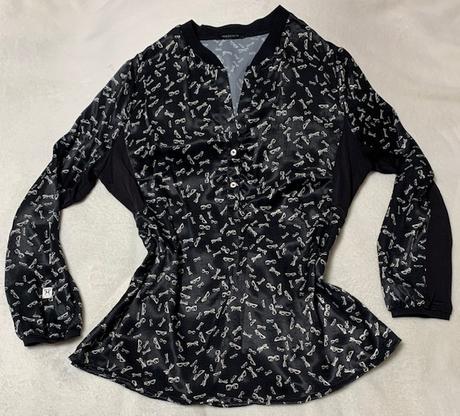 Blúzka z bavlneného saténu zn. magenta, m