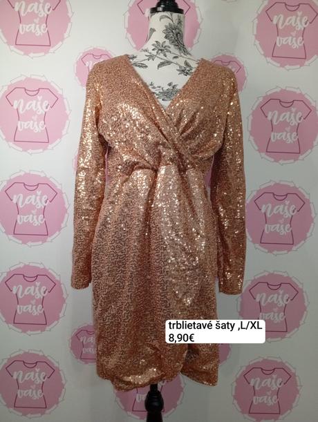 Trblietavé šaty l/xl, xl