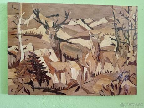 Drevená obrazy "poľovnicke motivy", 