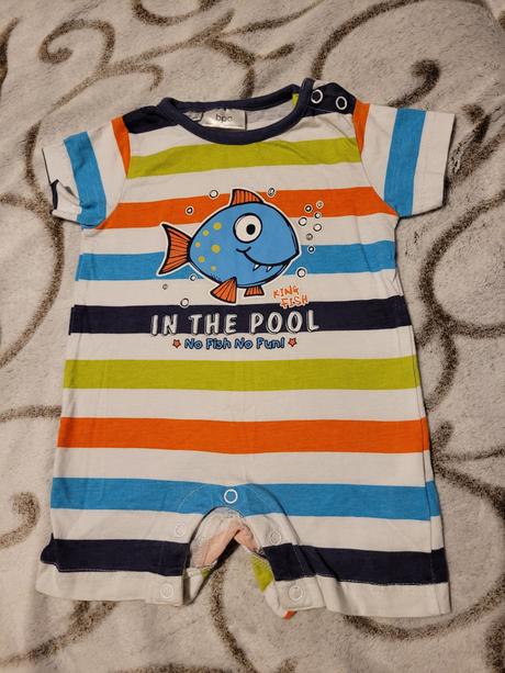 Letne pyzamko rybka pruhovane, bonprix,62