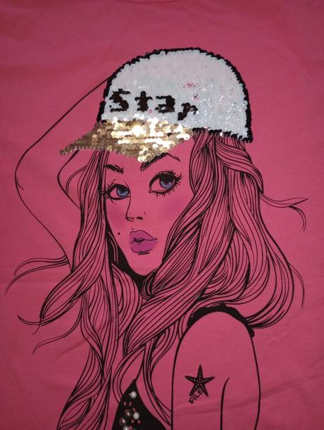 Tričko s flitrami prevracacie 152/158, 152