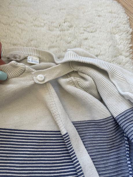 Pleteny pasikavy sveter na gombicky, lupilu,86