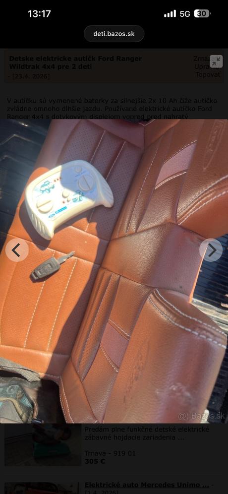 Detske elektricke autíčk ford ranger wildtrak 4x4, 