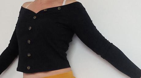 Čierny top v 38 hm, h&m,38