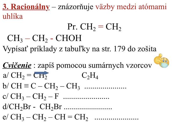 Pomoc s chémiou - sumárne vzorce