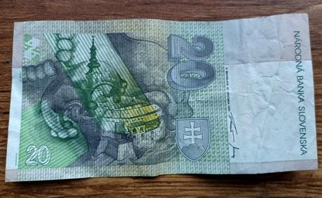 Stará bankovka 20 slovenských korún, 
