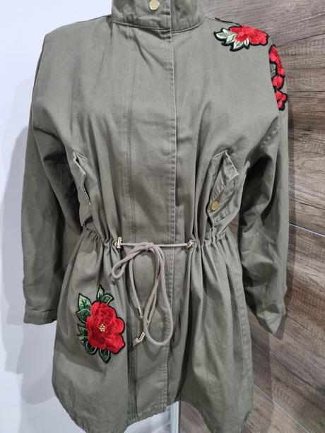 Parka s kvetinovou výšivkou, sinsay,m