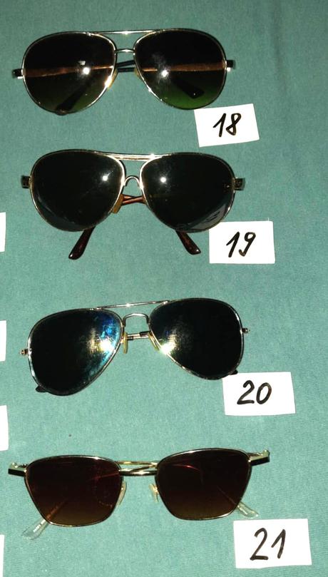 Predám  slnečné okuliare - 21ks, 