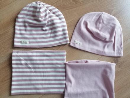 Bavlnený set čiapka s nákrčnikom, 104 / 110 / 116