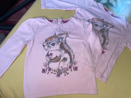 2x tričko s veveričkou, f&f,68