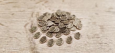 Prívesok -made with love - 8x11 mm, 