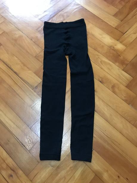 Čierne hrubšie legínové pančušky, s