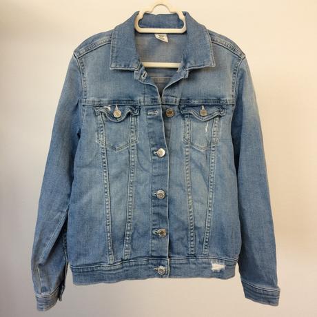 Bunda rifľová dievčenská h&m č.140, 9-10y, h&m,140