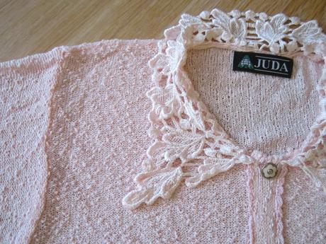 Pletený pulover s čipkovým vzorom, xl