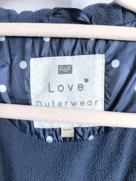 Tmavomodrá bodkovaná bunda, f&f,164