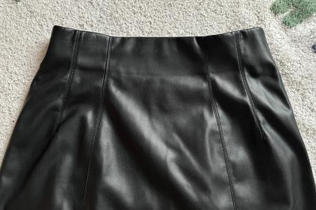 Čierna koženková sukňa, zara, l/40, zara,l
