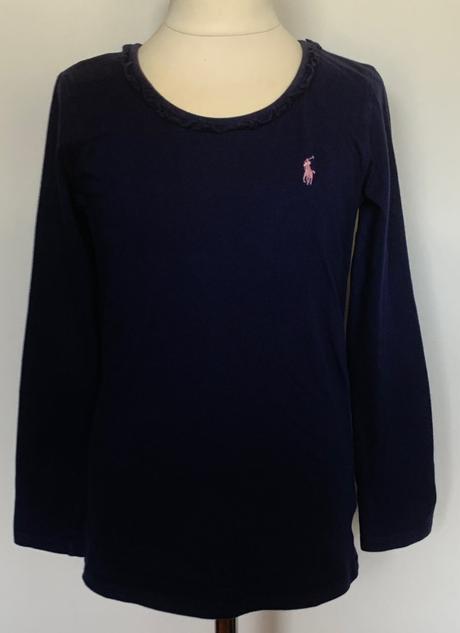 Ralph lauren tmavomodré dievčenské tričko, ralph lauren,140