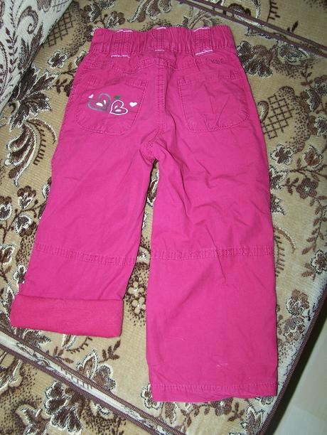 Bordové roll up nohavice pošité bavlnou, kiki&koko,80