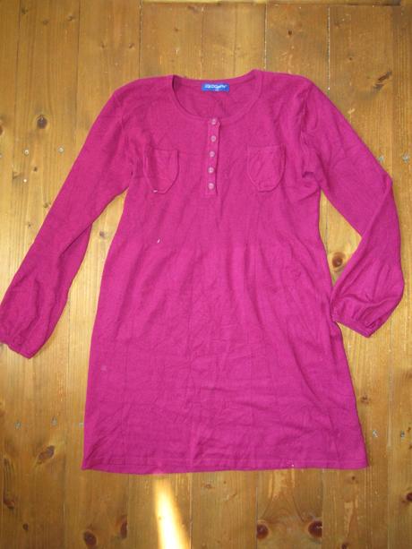 Magenta vlnené šatičky, s