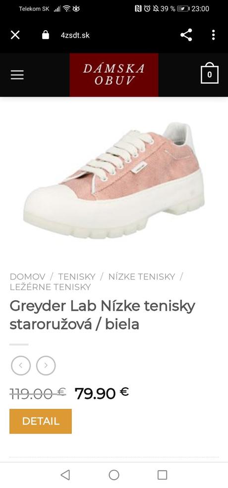 Greyder lab tenisky staroružová č. 40, 40