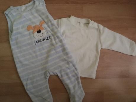 Zamatové dupačky + tričko - veľ.68, baby club,68