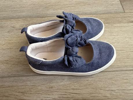 Riflové plátenky s mašľou h&m 29, h&m,29