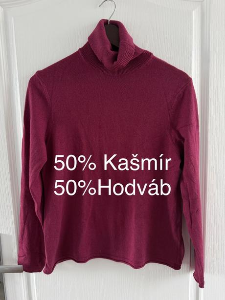 Luxusný rolák emilia parker  kašmír, hodváb, l