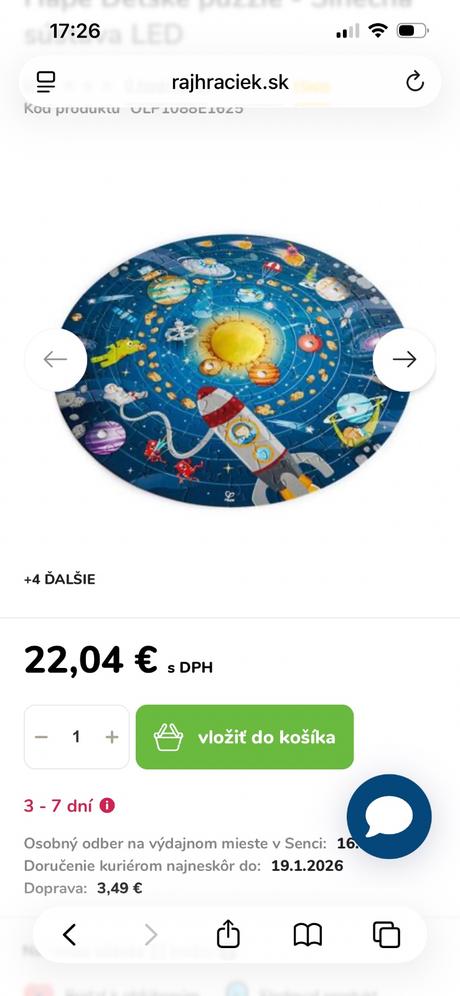 Solar system puzzle vesmír, 