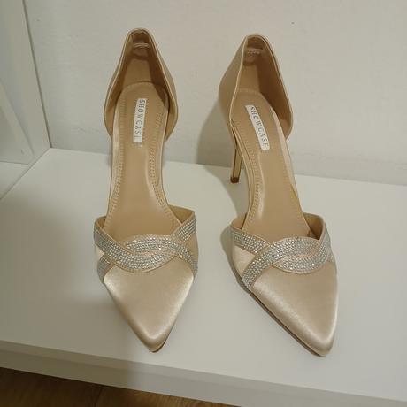 Slávnostné béžovo-zlaté lodičky, 39