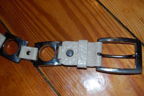 Kožený krémový opasok, 