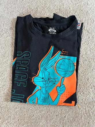 Pánske čierne tričko s potlačou, m