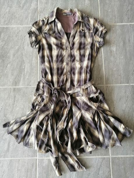 Šik khaki šaty kenvelo, vs-xs, kenvelo,s